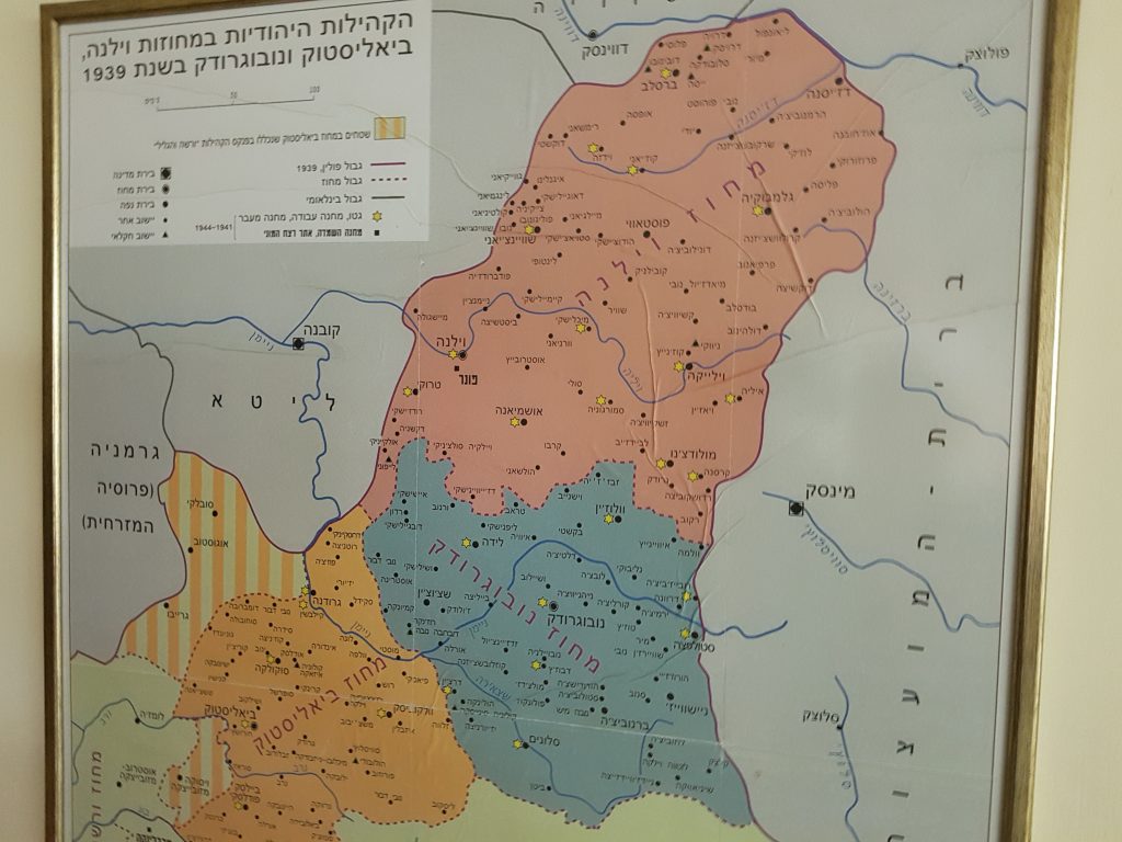 Map hanging in Beit Vina